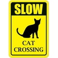 thumbnail image 1 of Slow Cat Crossing Sign - Caution Safety Signs, Warning Signs, Security Signs, Alt Room Decor, Indoor & Outdoor Signs for Home, Office, Work,16 X 12 Inch, 1 of 5