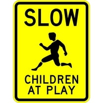 Slow Children at Play Sign - 18 x 24. A Real Sign. 10 Year 3M Warranty