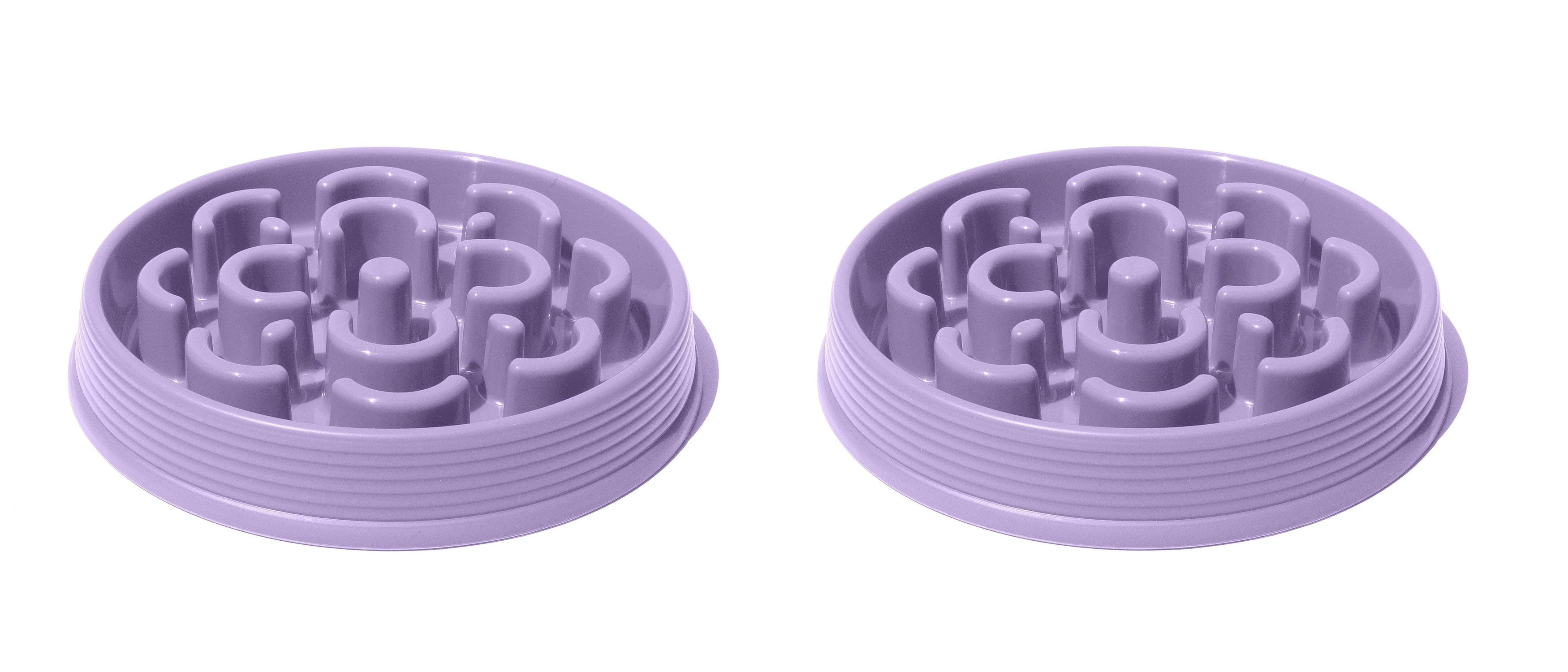 Slow Chow Medallion Polypropylene Slow Feeder - Large - 7 Cups - Lilac
