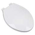 thumbnail image 1 of Slow Close Plastic Elongated Contemporary Design Toilet Seat, Cotton White, 1 of 1