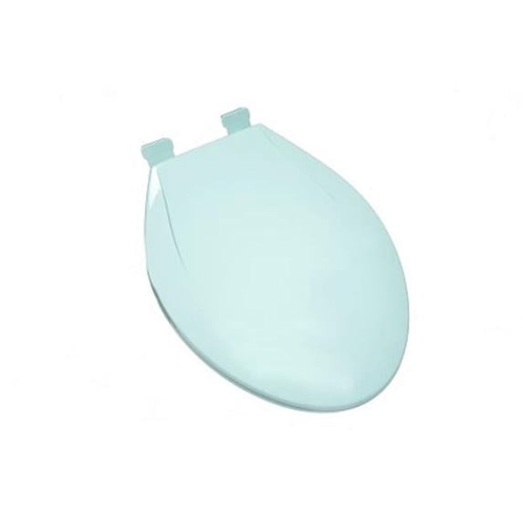 Slow Close Plastic Elongated Contemporary Design Toilet Seat with a Closed Front and Release 'N' Clean Hinge, Dresden Blue