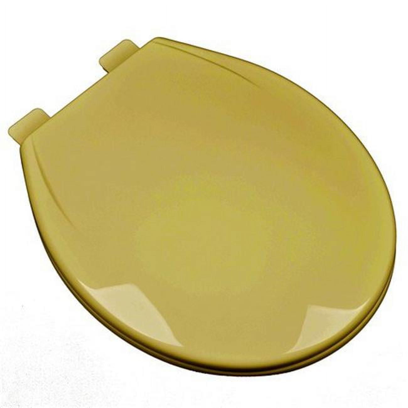 Slow Close Plastic Round Front Contemporary Design Toilet Seat, Harvest