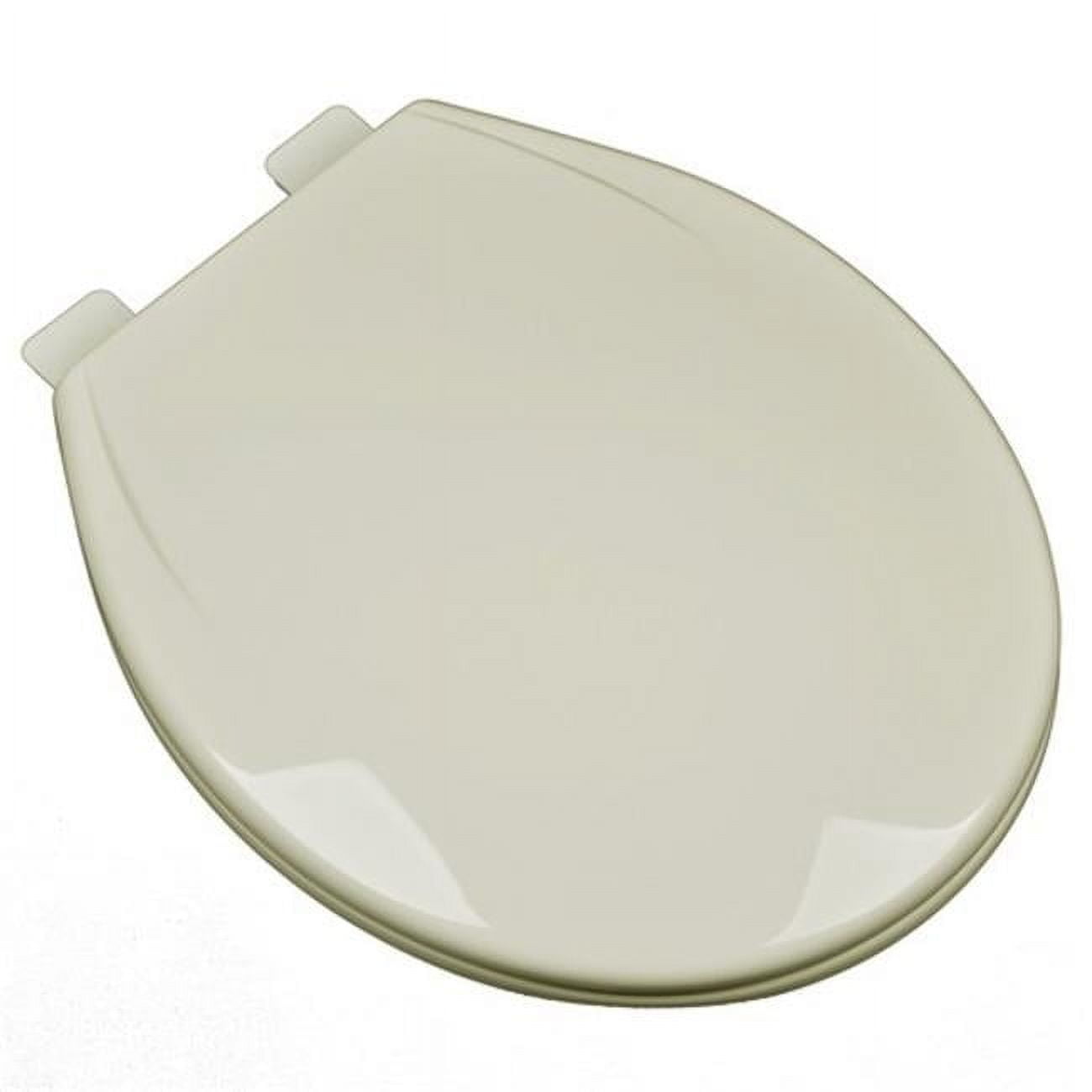 Slow Close Plastic Round Front Contemporary Design Toilet Seat, Bone