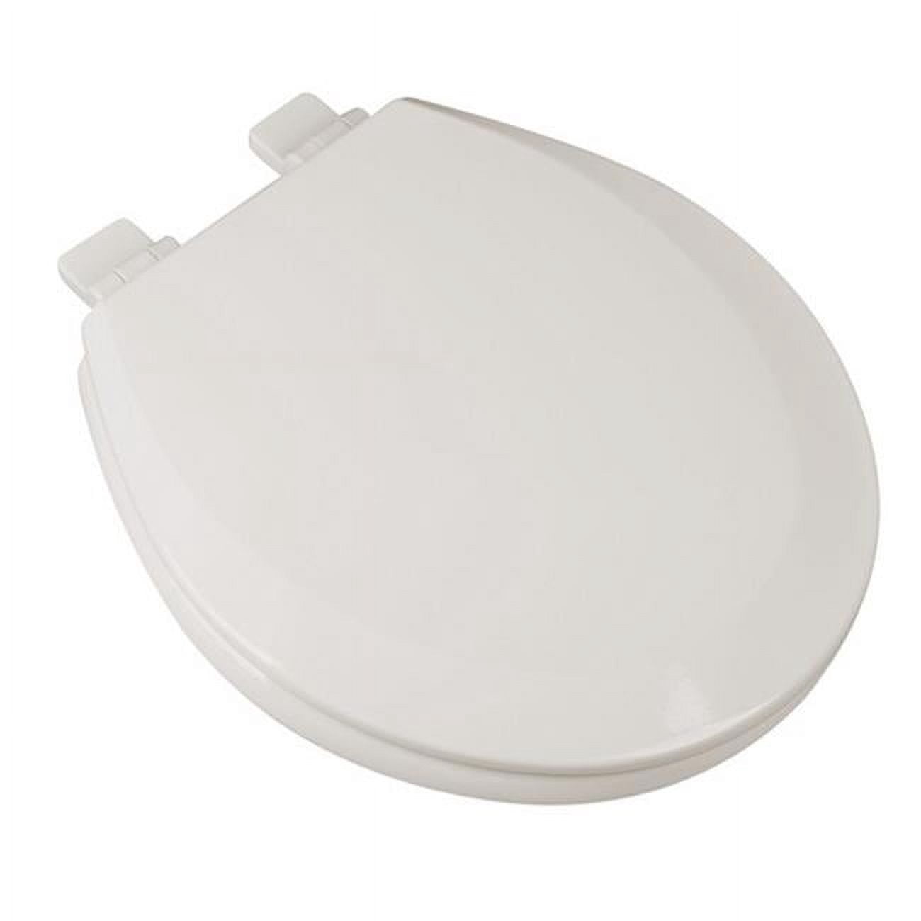 Slow Close Premium Round Molded Wood Toilet Seat, Biscuit