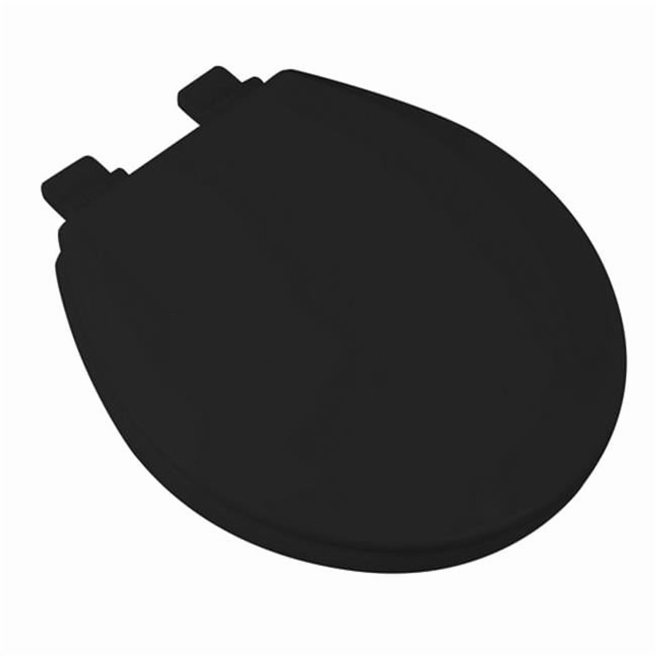 Slow Close Premium Round Molded Wood Toilet Seat, Black