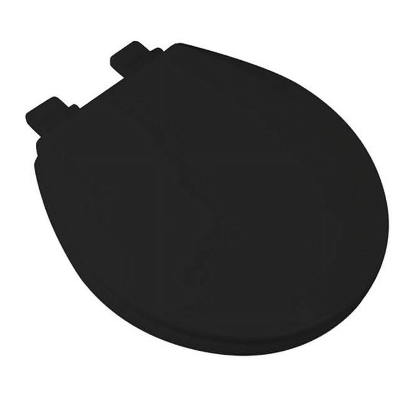 Slow Close Premium Round Molded Wood Toilet Seat, Black