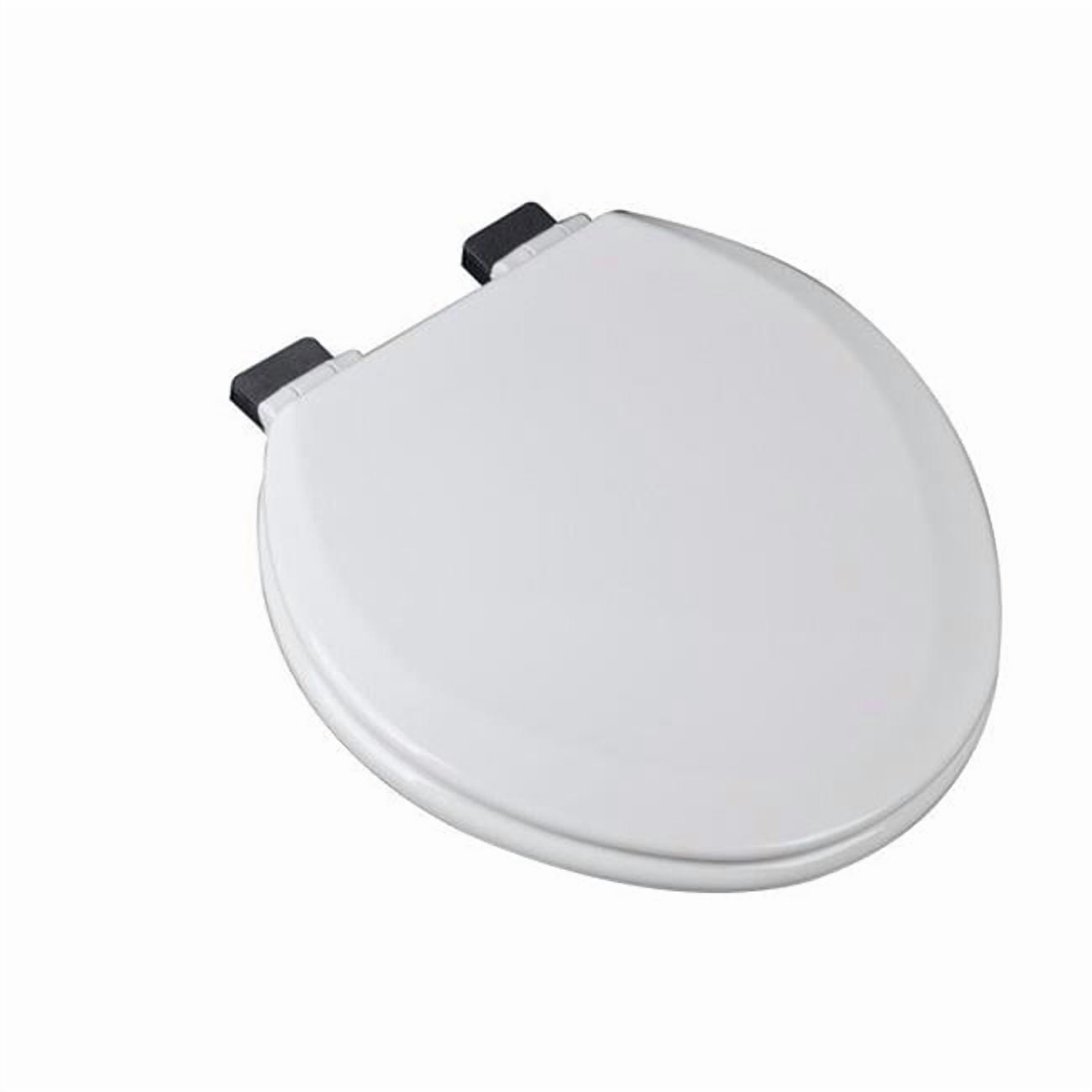 Slow Close Premium Round Molded Wood Toilet Seat, White