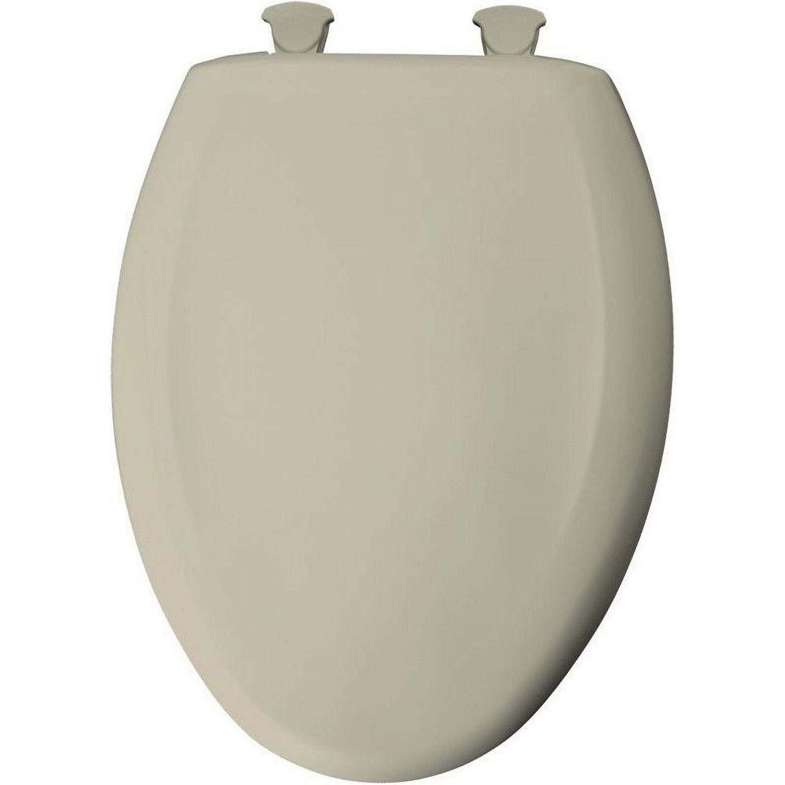 Slow Close STATITE Elongated Closed Front Toilet Seat in Bone