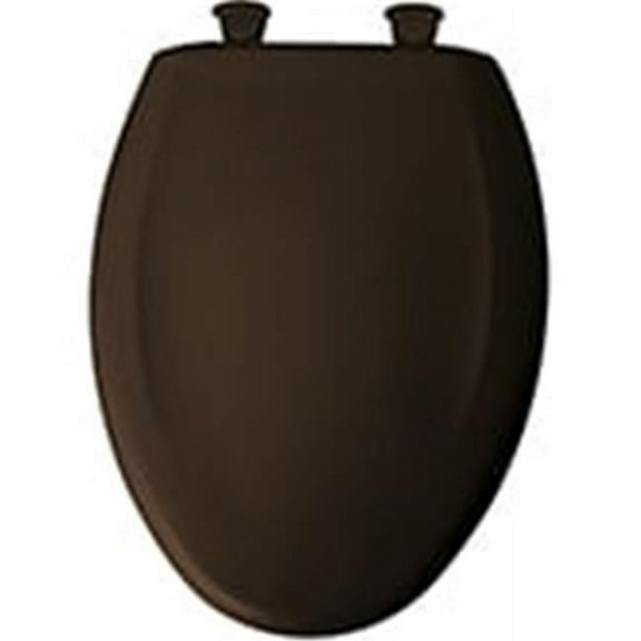 Slow Close STA-TITE Elongated Closed Front Toilet Seat in Espresso Brown