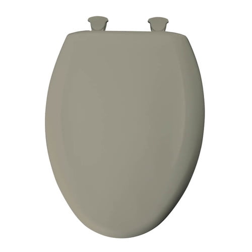 Slow Close STATITE Round Closed Front Toilet Seat in Tender Grey