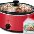 thumbnail image 1 of Slow Cooker, 3 Cooking Settings, Dishwasher  Ceramic Crock, Lid, Free Pot Liners Included, 1 of 5