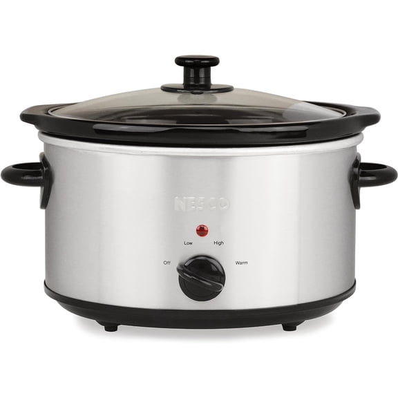 Slow Cooker, 4 Quart, Silver