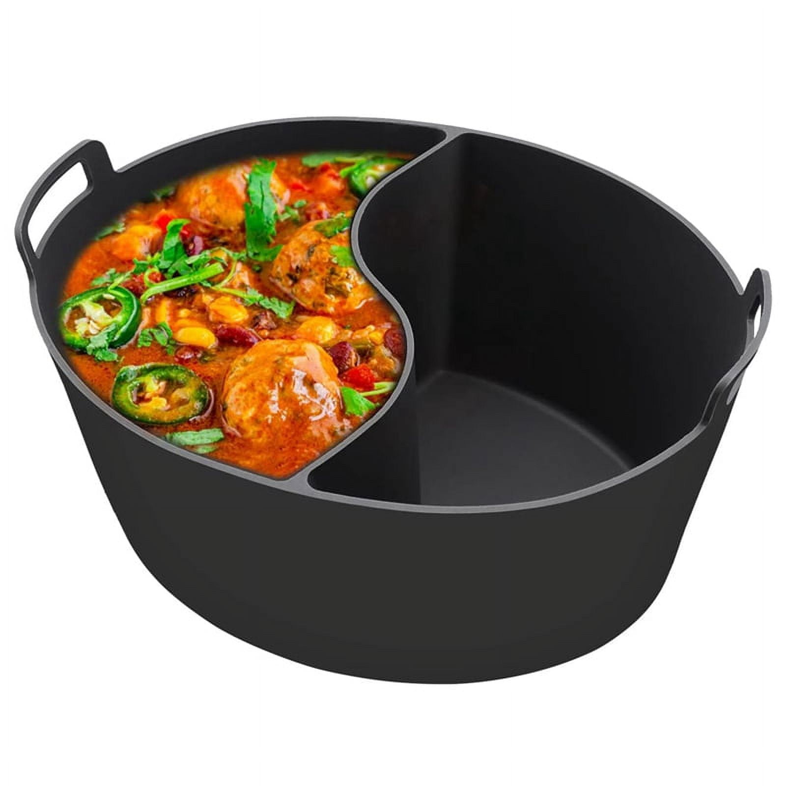 Slow Cooker Divider Liner Fit 6QT, Reusable Silicone Divider, Easy