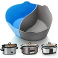 Silicone Crockpot Divider Insert, 6 Quart Slow Cooker Liner Reusable