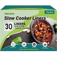 thumbnail image 1 of Slow Cooker Liners, 30 Count Cooking Bags Lar Size Disposable Pot Liners Plastic Bags, Fit 3QT to 8QT for Trays, 13"x 21",, 1 of 2