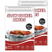 Slow Cooker Liners (60 Liners), 13" × 21" Crock Pot Liners Fit 3-8 Quarts 60 count