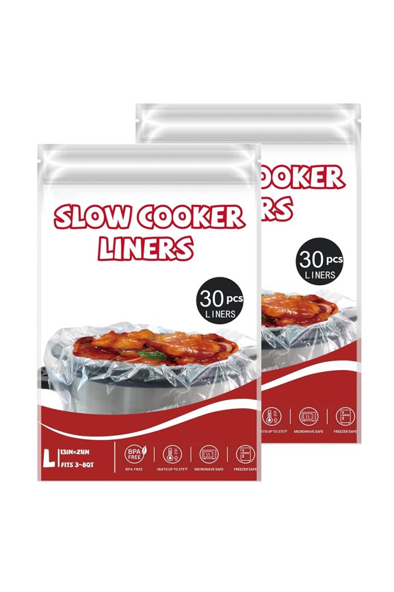 Slow Cooker Liners (60 Liners), 13" 21" Crock Pot Liners Fit 3-8 Quarts 60 count