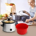 thumbnail image 1 of Slow Cooker Liners, Reusable Slow Cooker Accessories,Silicone Slow Cooker Liner for 5-6 Quart Round or Oval Slow Cooker, Leakproof Food Safe Dishwasher Safe itchen (6.5"D x 8.7"W x 4.5"H), 1 of 8