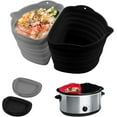 Slow Cooker Liners, Silicone Crock Pot Liners Oval, Reusable Crock Pot