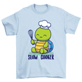 thumbnail image 1 of Slow Cooker Turtle Chef Cook Funny Tortoise T-Shirt Men Women Unisex, 1 of 2