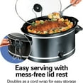 thumbnail image 1 of Slow Cooker with 3 Cooking Settings, Dishwasher- Stoneware Crock & Glass, 8-Quart Built-In Lid Rest, 1 of 5