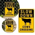 thumbnail image 1 of Slow Down Cows Crossing Sign, Aluminum Sign 8x12 Inch | Eye-Catching, Durable, Rust-Resistant | Easy to Install Indoor/Outdoor Decor, Wall Art & Wildlife Awareness Sign, 1 of 5