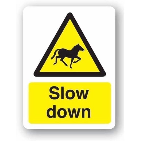 Slow Down Road Sign Rustproof Aluminum Accessory, Traffic Calming Plaque For Indoor Outdoor Roads, Road Safety Sign, 8x12 Inch
