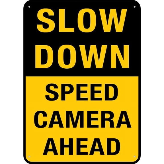 Slow Down Speed Camera Ahead Sign Metal Signs 12X8 Inch Rust Free Aluminum,Uv Ink Printing,Durable/Weatherproof Outdoor For Home