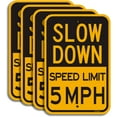 thumbnail image 1 of Slow Down Speed Limit 15 MPH Sign (4 Pack) Traffic Sign 16”x12” Metal Reflective Sign 40Mil Rust Free Aluminum Weather Resistant Professional Printing Easy to Mount for Stake/Wall/Fence, 1 of 5