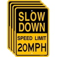 thumbnail image 1 of Slow Down Speed Limit 20 MPH Sign,16 x12 Inches,Reflective Aluminum (2 Pack), 1 of 5