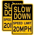 thumbnail image 1 of Slow Down Speed Limit 20 MPH Sign,16 x12 Inches,Reflective Aluminum (2 Pack), 1 of 5