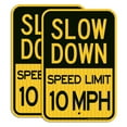 thumbnail image 1 of Slow Down Speed Limit 5 MPH Sign, Slow Down Sign, 18 x 12 Inches Engineer Grade Reflective Sheeting, Rust Free Aluminum, Weather Resistant, Waterproof, Durable Ink, Easy to Mount, 1 of 5