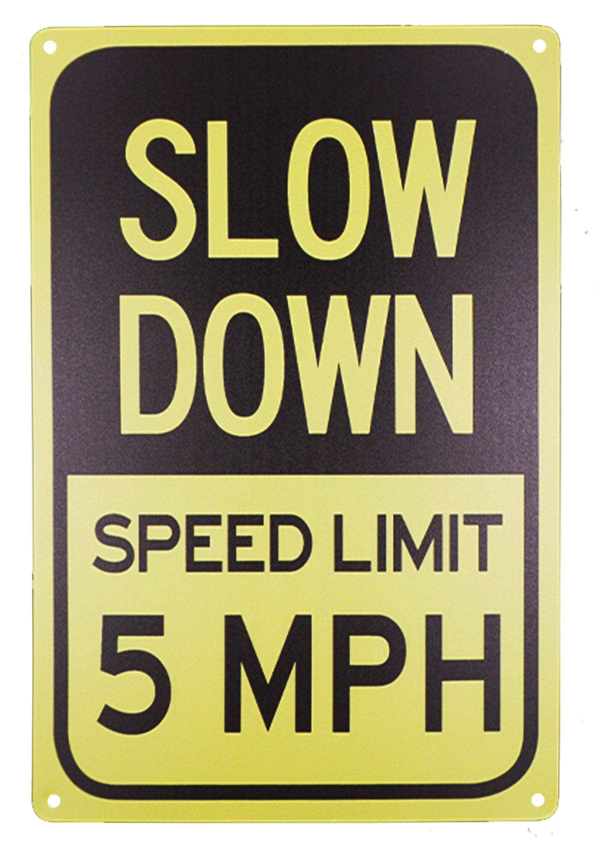 Slow Down Speed Limit 5 MPH Sign Yard Signs Outdoor Lawn Children Crossing Sign Size: 12 x 16 inch