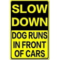 thumbnail image 1 of Slow Down Speed Limit 55 MPH Metal Sign, 12 x 16 Inches Traffic Sign, Black and Yellow Safety Sign, Easy Mounting Outdoor Use, 1 of 5