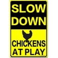 thumbnail image 1 of Slow Down Speed Limit 55 MPH Metal Sign, 12 x 16 Inches Traffic Sign, Black and Yellow Safety Sign, Easy Mounting Outdoor Use, 1 of 5