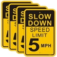 thumbnail image 1 of Slow Down Speed Limit 5MPH Sign (4 Pack),12" x 16" Rust Free Aluminum,Easy Mounting Outdoor Use,Waterproof and Durable Ink, 1 of 5