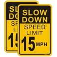 thumbnail image 1 of Slow Down Speed Limit 5MPH Sign (4 Pack),12" x 16" Rust Free Aluminum,Easy Mounting Outdoor Use,Waterproof and Durable Ink, 1 of 5