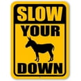 thumbnail image 1 of , Slow Down, This is not a Racetrack, Slow Down Sign, Street Signs, Tin Outdoor Sign, Yard Decor, Please Slow Down Sign, 9 inch by 12 inch, HDG-1333, 1 of 5