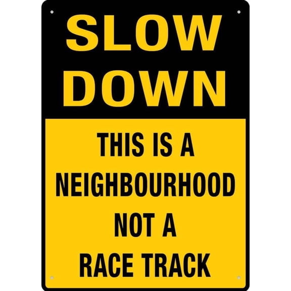 Slow Elderly Sign 12X8 Inch Aluminum Uv Ink Printed For House And Business