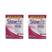 Slow Fe Slow Release Iron Tablets 60 ea Pack of 2
