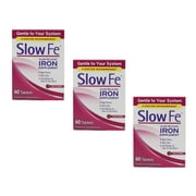 Slow Fe Slow Release Iron Tablets, 60 ea Pack of 3