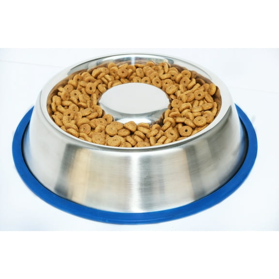 Slow Feed Anti Bloat Dog Bowl with New Bonded Silicone Base