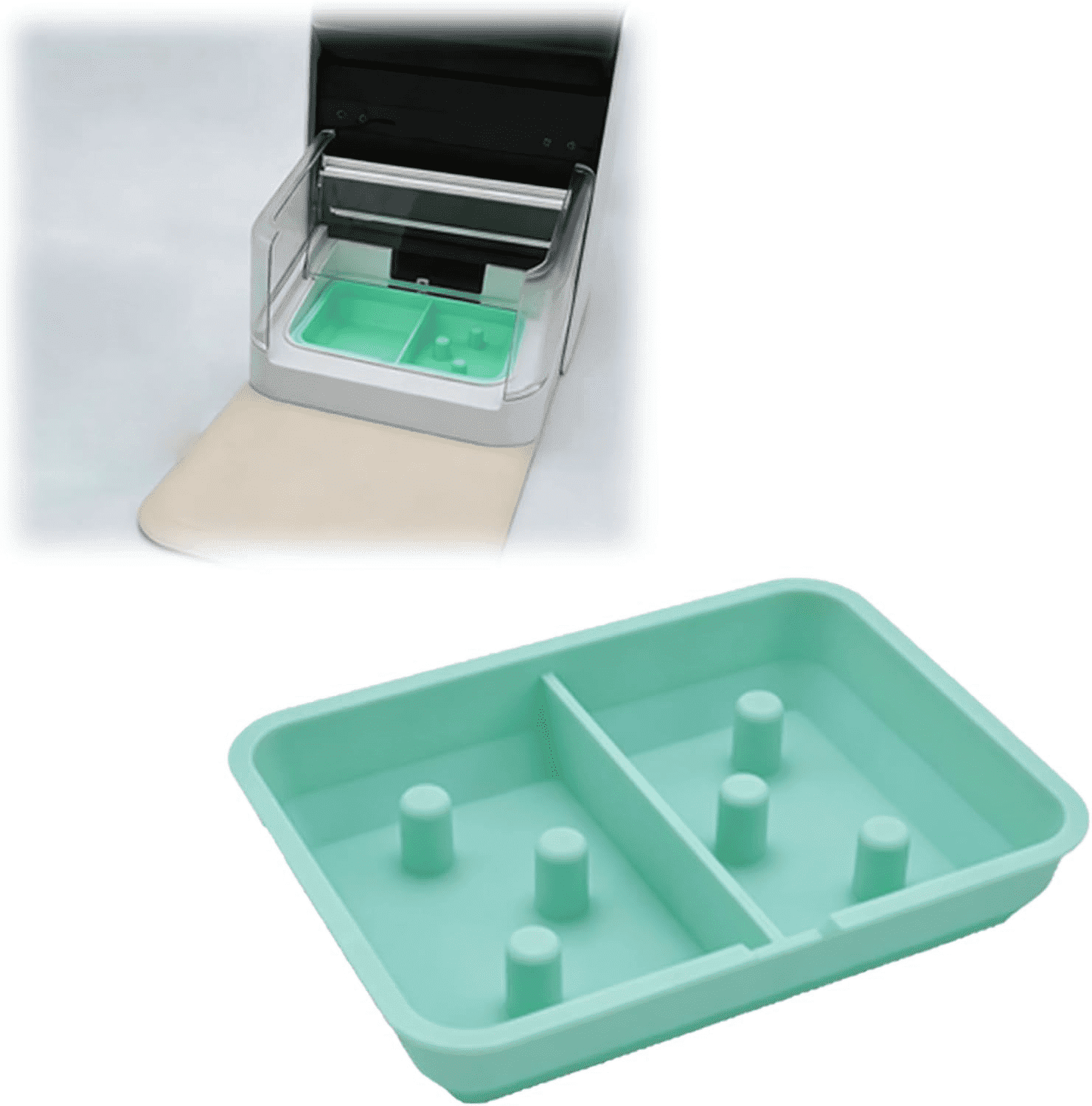 Slow-Feed Cat Bowl Compatible with Petlibro One RFID Feeder (Split)