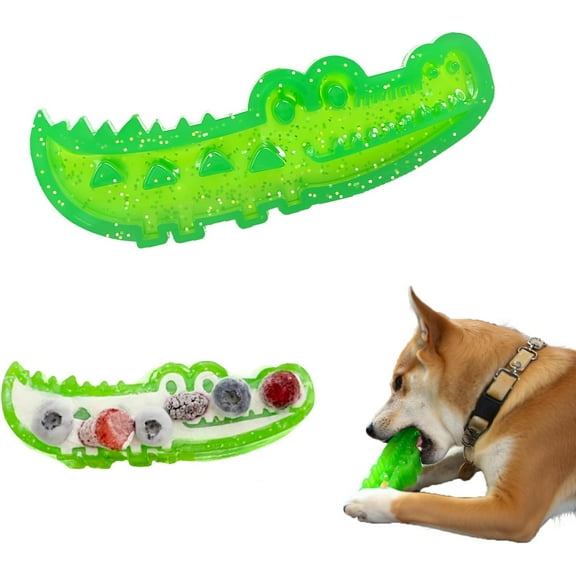 Slow Feed Chew and Fetch Crocodile, Dog Slow Feeder Puzzle Toy, Alligator Dogs Chew Toy for Large, Alligator Treat Dispensing Dog Toys Keep Them Busy(1pcs-green-Large size)