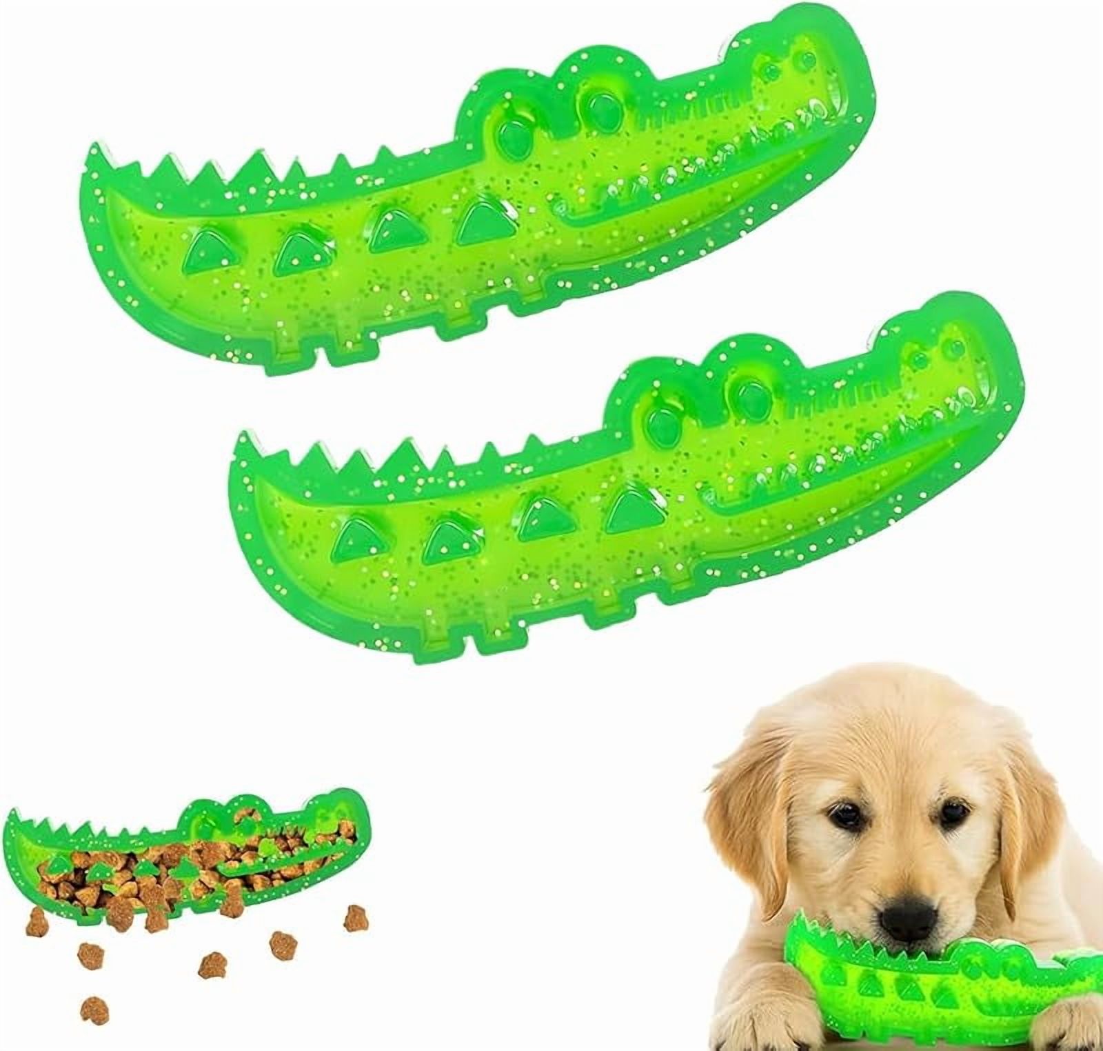 Slow Feed Chew and Fetch Crocodile, Lettuce Pets, Upgrade lettucepets Crocodile Dog Toy, Alligator Treat Dispenser, Keep Dogs Busy, Medium & Small Dogs Teeth Cleaning (Small*2pcs)