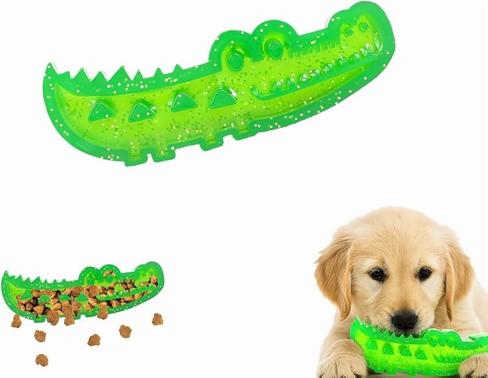 Slow Feed Chew and Fetch Crocodile, Lettuce Pets, Upgrade lettucepets Crocodile Dog Toy, Alligator Treat Dispenser, Keep Dogs Busy, Medium & Small Dogs Teeth Cleaning (Small*2pcs)