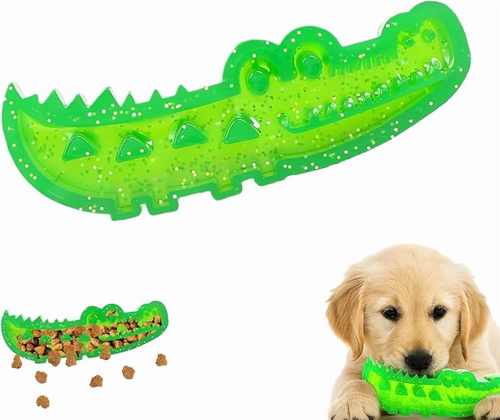 Slow Feed Chew and Fetch Crocodile, Lettuce Pets, Upgrade lettucepets Crocodile Dog Toy, Alligator Treat Dispenser, Keep Dogs Busy, Medium & Small Dogs Teeth Cleaning (Small*2pcs)