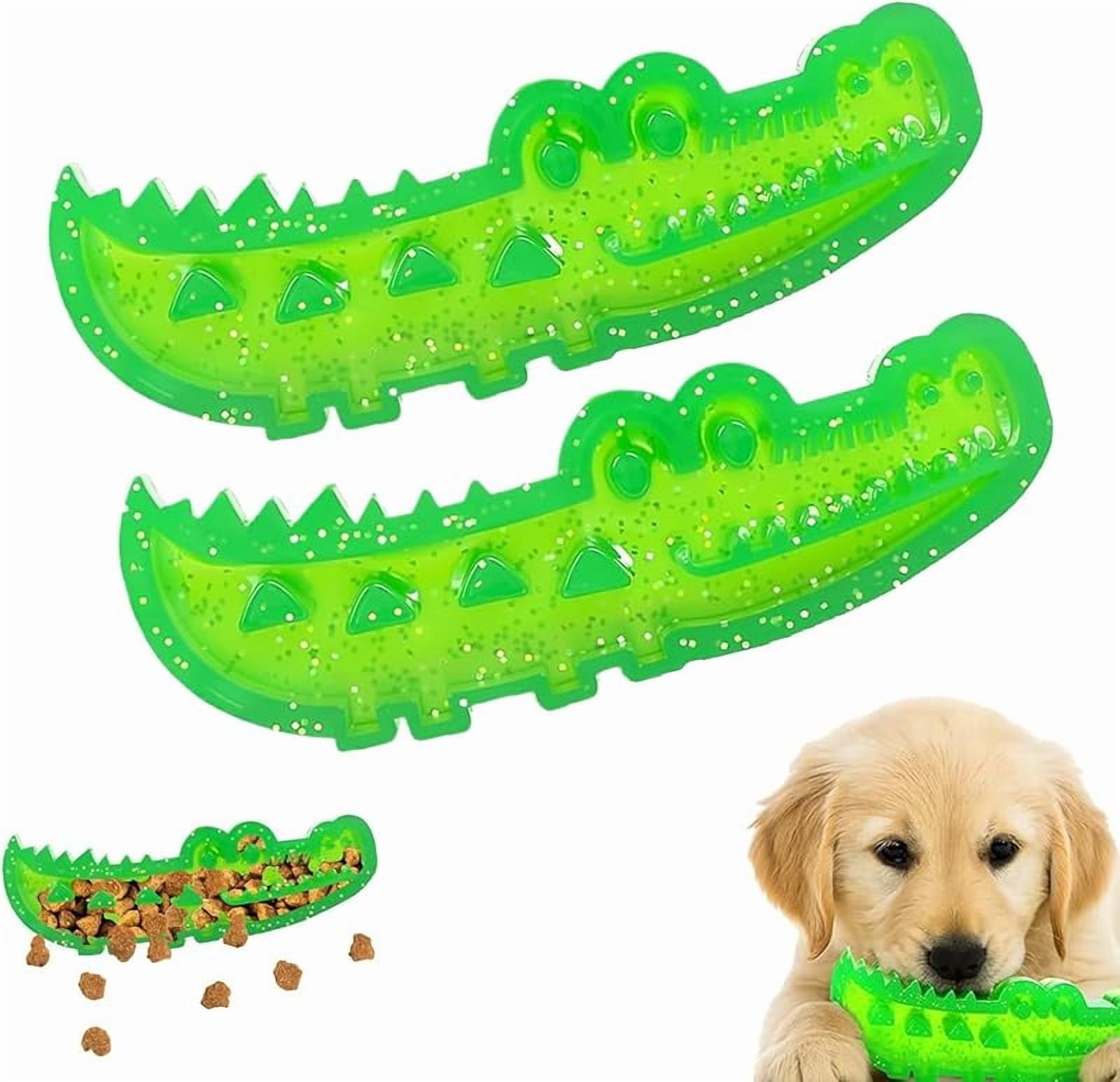 Slow Feed Chew and Fetch Crocodile, Lettuce Pets, Upgrade lettucepets Crocodile Dog Toy, Alligator Treat Dispenser, Keep Dogs Busy, Medium & Small Dogs Teeth Cleaning (Small*2pcs)