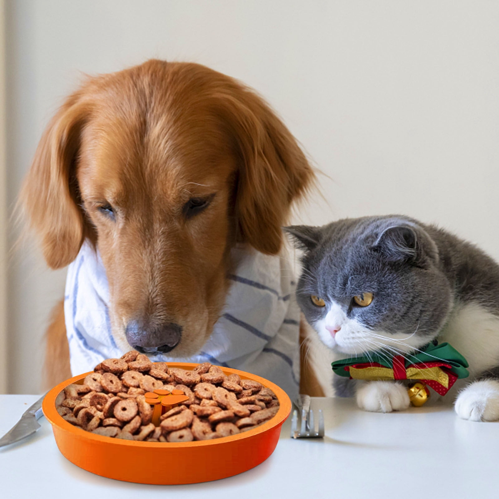 Slow Feed Dog Bowl Insert Interactive Puzzle Maze Feeder to Prevent