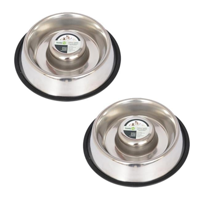 Slow Feed Stainless Steel Pet Bowl - Small